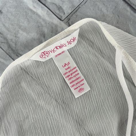 Victorias Secret Sheer Lace Lingerie White Top Size Gem
