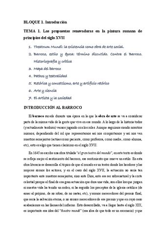 BLOQUE 1 Arte Barroco Pdf