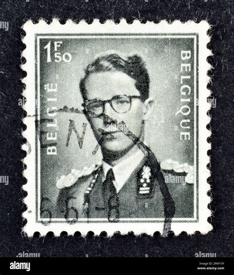 Cancelled Postage Stamp Printed By Belgium That Shows Portrait Of King