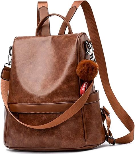 Ecotish Sac Dos Femme Anti Vol Sacs Bandouli Re Pu Cuir Sac A Dos