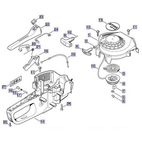 Visual Breakdown Stihl Hs C Hedge Trimmer Parts Diagram