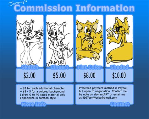 Commission Information By Blues Lesharpe On Deviantart