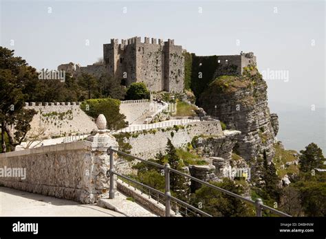 Erice, Italy, the Castle of Erice Stock Photo - Alamy