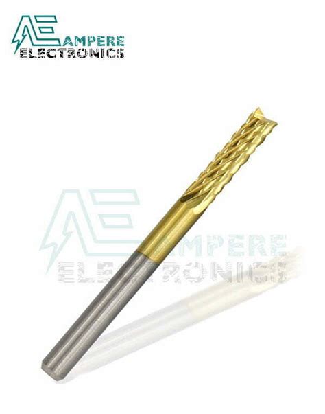 1 8mm Titanium Coated Carbide Flat End Mill 3 175 Shank Two Flute