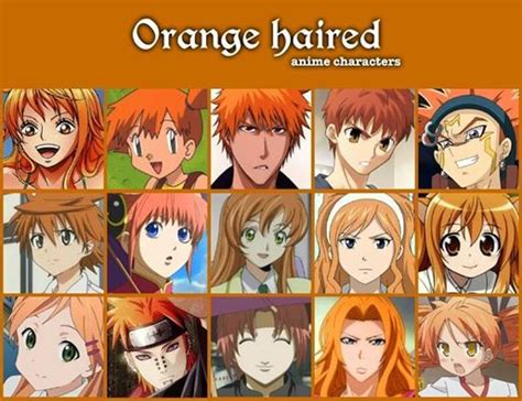 The Animes Square Orange Haired Anime Characters Anime Hair Anime