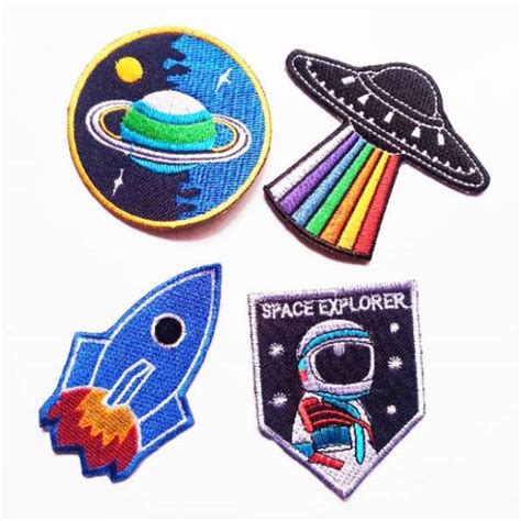 Astronauta Bordado Parche Contenido 4pcs Shopee Colombia