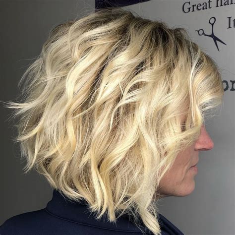 Wavy Butter Blonde Bob Over 50 Modern Haircuts Wavy Bob Hairstyles