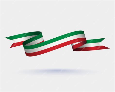 Premium Vector | Vector ribbon with the italy tricolor isolated on
