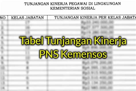 Inilah Besaran Tunjangan Kinerja Pns Di Lingkungan Kemensos Yang