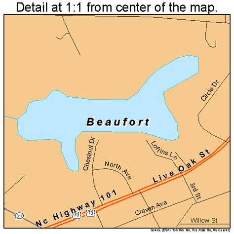 Beaufort North Carolina Street Map 3704260