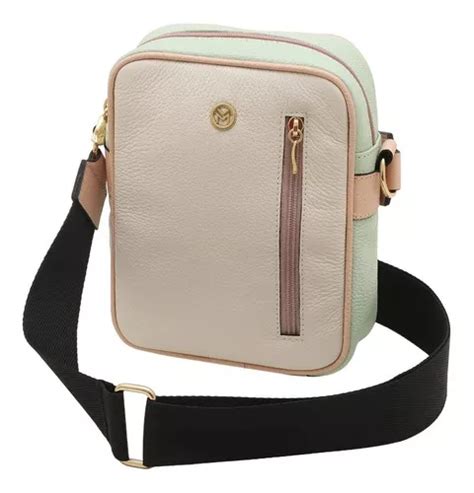 Bolsa Crossbody Tiracolo Feminina Couro Bovino Mariart Amy Cor Off