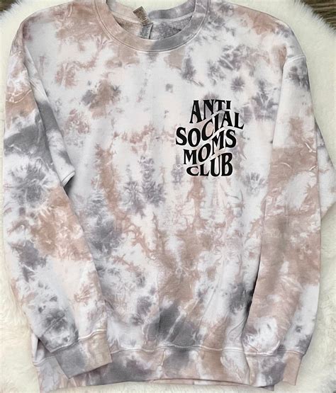 Anti Social Moms Club Tie Dye Tee Anti Social Wives Club Tie Dye