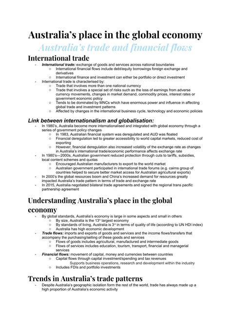 Economics Complete Study Notes | Economics - Year 12 HSC | Thinkswap 