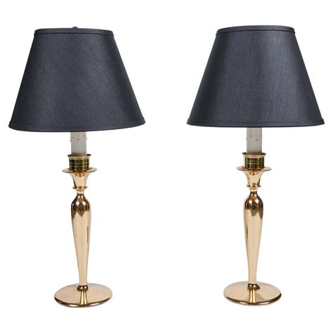 1972 Chapman Brass Candelabra 2 Light Bouillotte Tole Shade Library Lamp 31 For Sale At 1stdibs