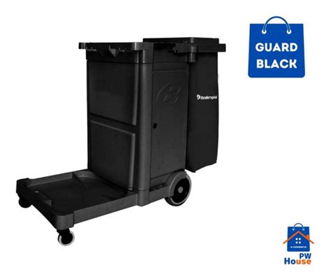 Carro Funcional Guard Black Limpeza Profissional Bralimpia