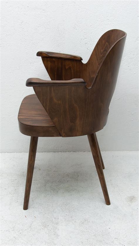 Bentwood Writing Desk Armchair by Radomír Hofman for Ton No2 For Sale