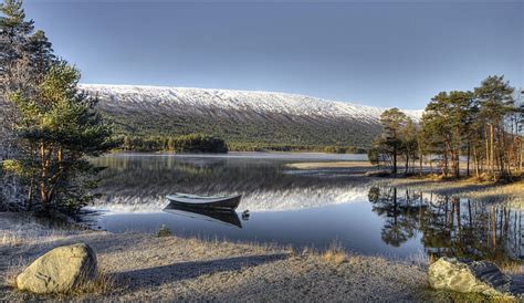 Gray Jon Boat Norway Boat Landscape Hdr Nature Hd Wallpaper