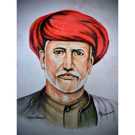 Papper Red Grey Mahatma Jyotiba Phule Portrait Sketching Packaging