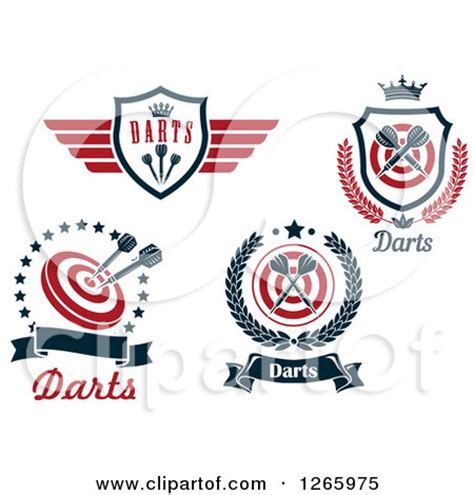 Clipart of Throwing Darts Designs - Royalty Free Vector Illustration by ...