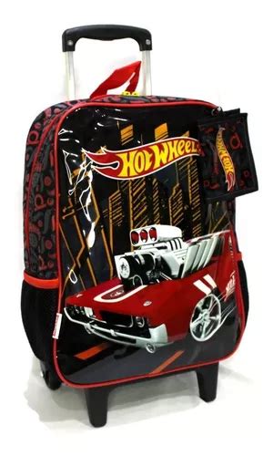 Mochila Escolar Sestini Rodinhas G De Hot Wheels Con Cartera MercadoLibre