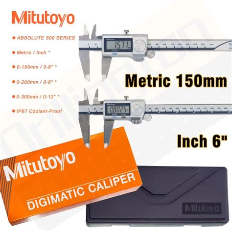 Genuine Mitutoyo Caliper Metric 150mm Series 500 Absolute Coolant