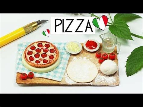 Polymer Clay Pizza Baking Scene Tutorial Polymer Clay Food Youtube