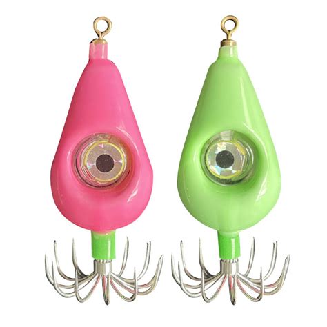 Homempire Luminous Squid Jig Hook Fishing Lure Light Cuttlefish Octopus