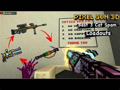 Best Cat Spam Loadouts In Pixel Gun D Youtube