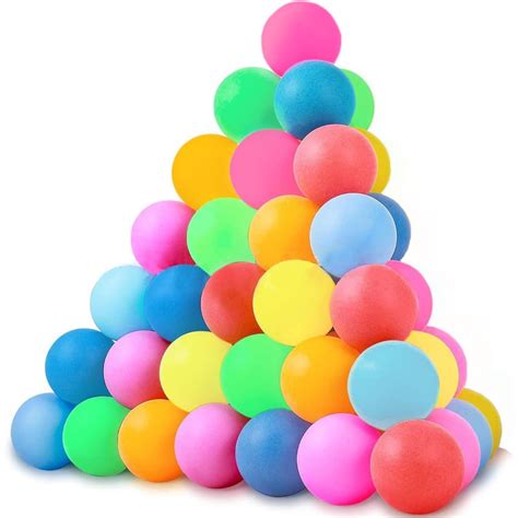 PP Material Ping Pong Balls High Elasticity Mixed Colours Table Tennis