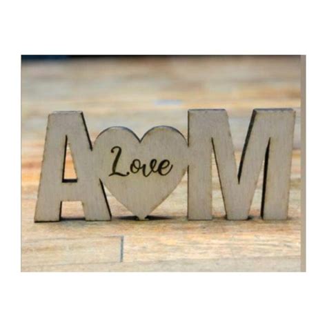 Wooden Letters Couple Initials Love Anniversary Initials Etsy