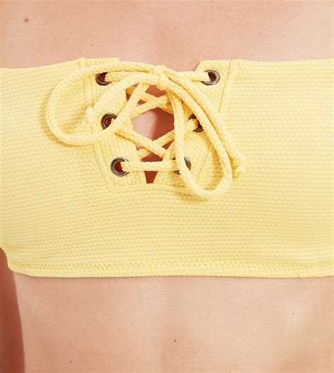 Buy Trendyol Drawstring Bikini Brassiere In Yellow Thstreet Saudi Arabia