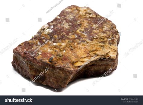 Red Granite Rock Isolated On White Stock Photo 2200047421 | Shutterstock