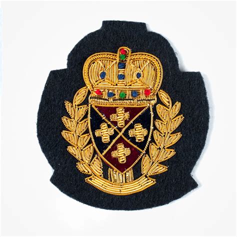 Blazer Badges Luxury Bullion Wire Embroidered Patches