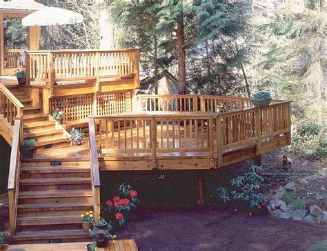 Tiered Decks Tiered Deck Decks Backyard Building A Deck