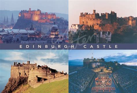 Edinburgh Castle Comp Edinburgh Postcard H Std Cb Colin Baxter