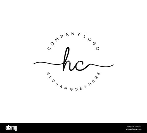 Hc Feminine Logo Beauty Monogram And Elegant Logo Design Handwriting