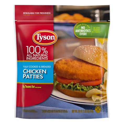 Save On Tyson Breaded Chicken Breast Patties Fully Cooked All Natural Frozen Order Online