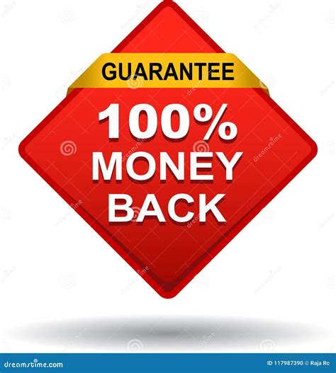 Money Back Button Web Icon Red Stock Vector - Illustration of back