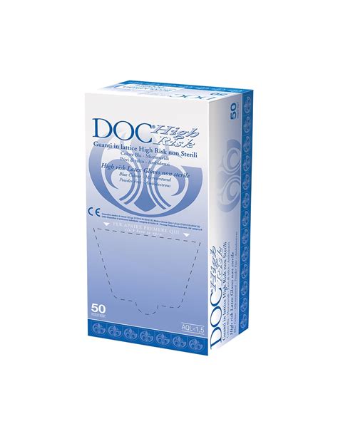 DOC High Risk Guanti Monouso In Lattice Senza Polvere 50 Pezzi