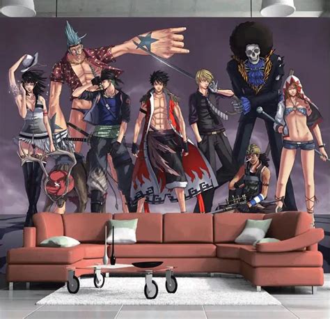 Custom Canvas One Piece Poster One Piece Anime Wall Stickers Luffy Crew