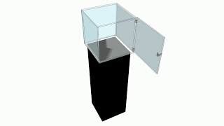 Vitrine Cl Sur Socle Noir Vitrines Capots Plexiglas Formxl