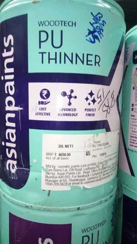 Toluene Asian Paints A Woodtech Thinner Packaging Type Can