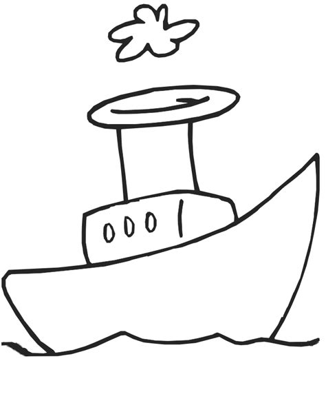 Dibujo De Barco Para Colorear Y Pintar