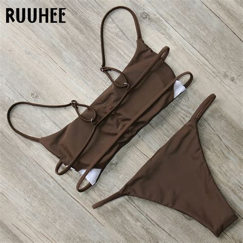 Discount This Month RUUHEE Bikini Swimwear Women Swimsuit Bikini Set 2018 Brazilian Bathing Suit