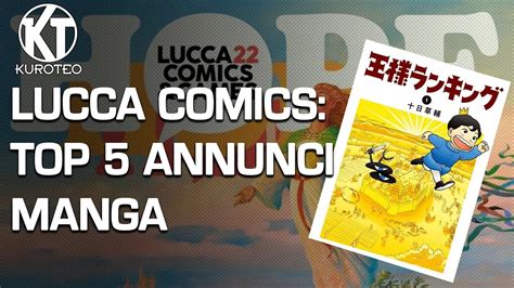 TOP 5 ANNUNCI MANGA LUCCA COMICS GAMES 2022 YouTube