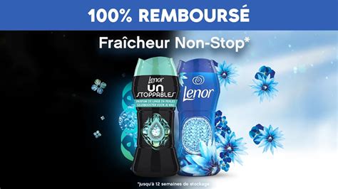 ODR Parfum de linge Lenor gratuit car 100 remboursé