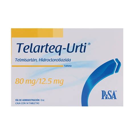 Telarteq Urti Telmisart N Mg Hidroclorotiazida Mg Tabletas