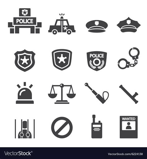 Police icon Royalty Free Vector Image - VectorStock