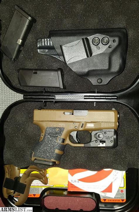 ARMSLIST For Sale Glock 26 G26 Gen 4 FDE Unfired TLR 6 Light Laser