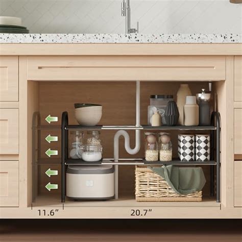 Snapklik NETEL Under Sink Organizer 2 Tier Expandable Cabinet